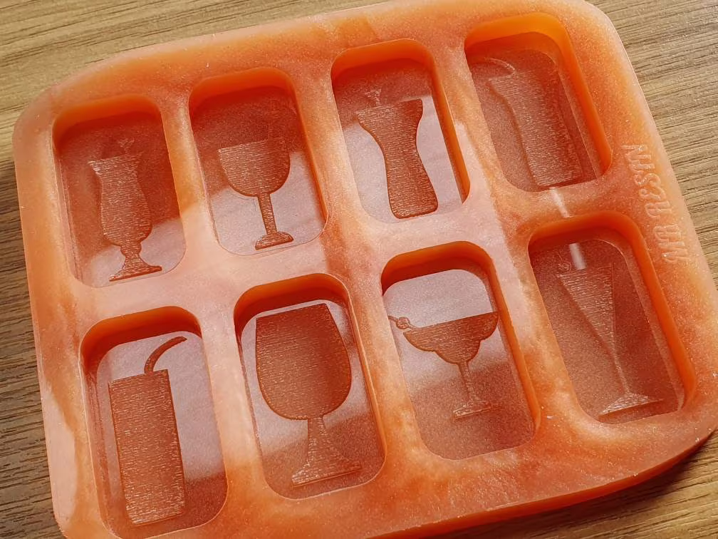 Cocktail Glasses Wax Melts Silicone Mould. Fit Home Bargains Box