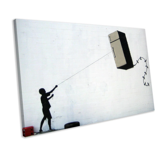 'Fridge Kite' by Bansky - Wrapped Canvas Graphic Art Print
