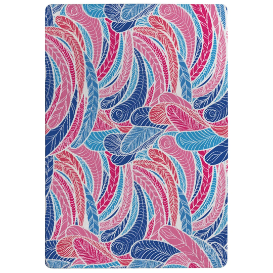 Dean Boho Designer Shaggy Pink/Blue Rug