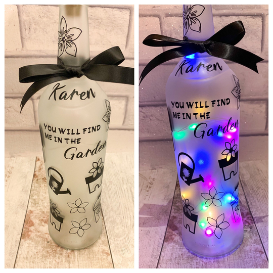 Gifts For Gardeners Personalised, Gardener Gifts Women, Personalised Bottle Lights, Light Up Gift, Plant Lovers, Garden