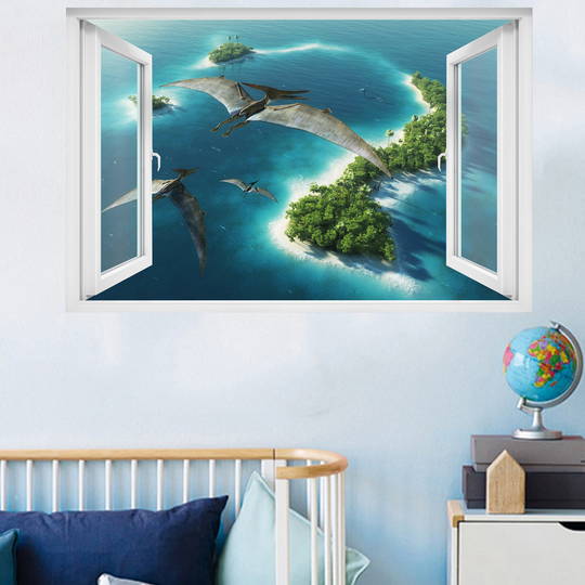 Flying Dinosaurs Theropods Wall Sticker Mural Poster Decal Room Office Nursery Decor Id131