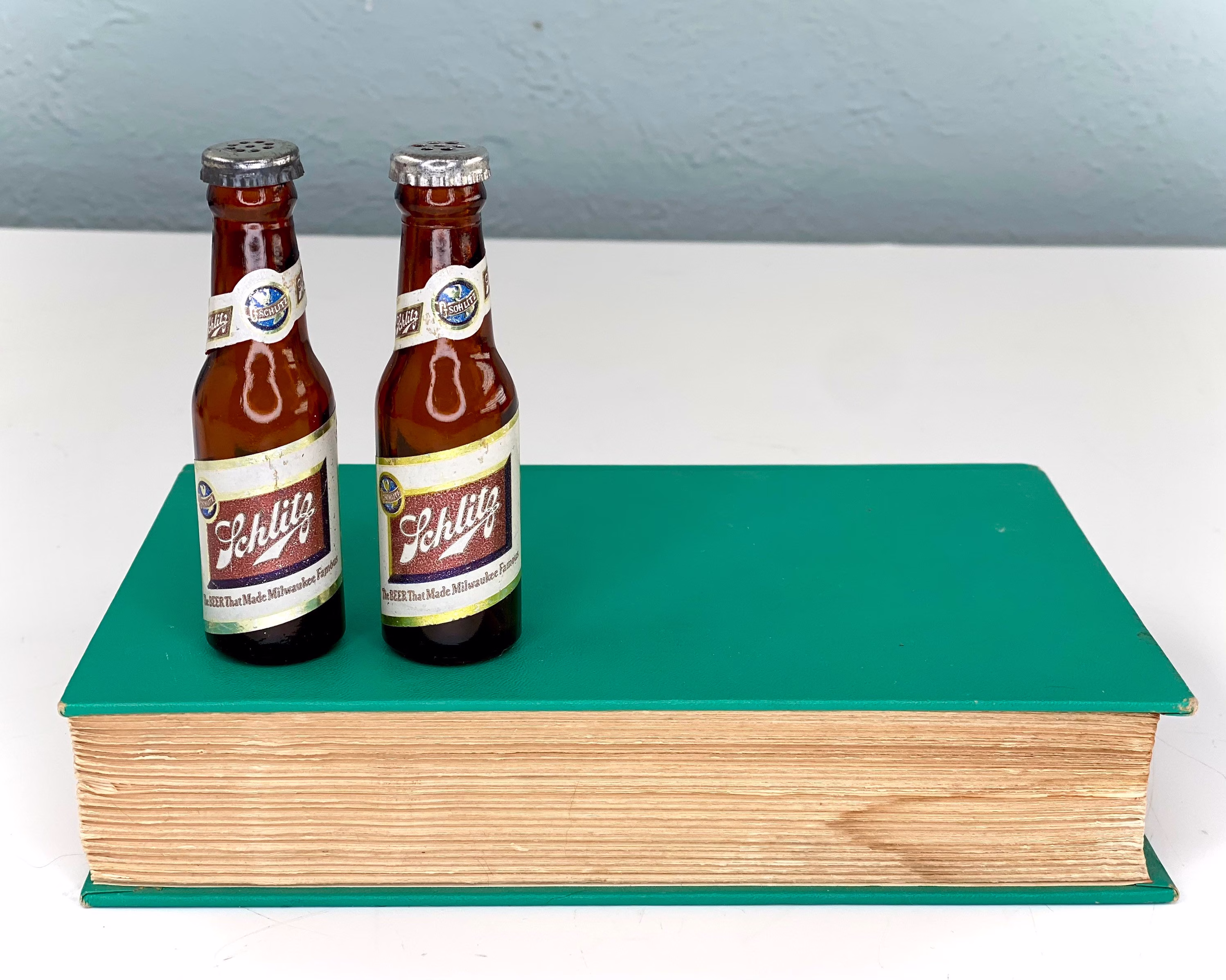 Schlitz Tiny Beer Bottle Salt & Pepper Shakers