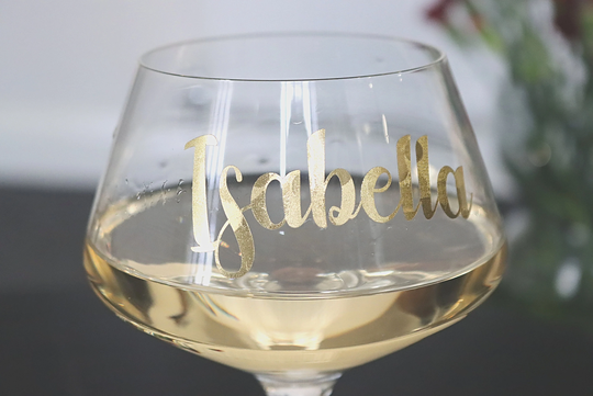 Personalised Glass Vinyl Stickers, Name Tags, Custom Decals, Lettering, Wedding Decor, Bridesmaid Stickers