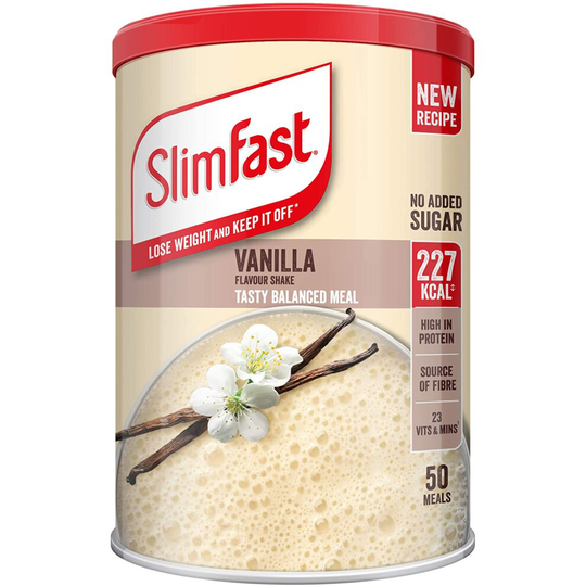 SlimFast Meal Shake, Vanilla Flavour, New Recipe, 50 Servings, Lose Weight and Keep It Off, Packaging May Vary