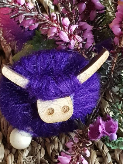 Jewellery Brooch Crafted in Scotland Birthday, Personalised Name Thinking Of You Highland Cow Christmas Animal Lovers Woolly Hairy Coo Gift