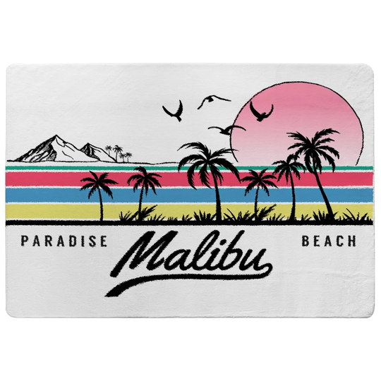 Oslo Malibu Designer Shaggy Black/Pink/Blue Rug