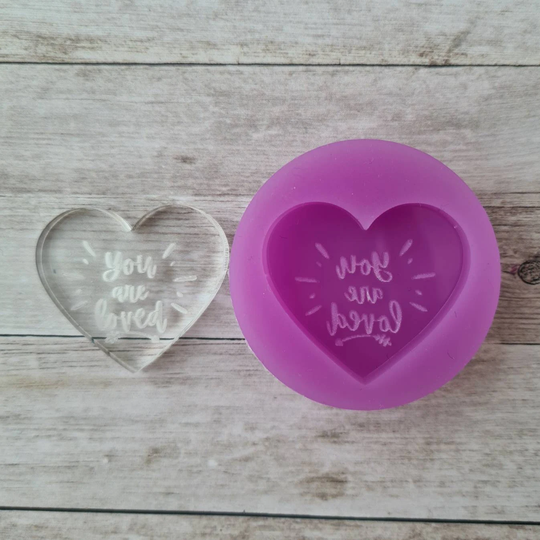 Resin Keychain Mold, 35mm You Are Love Flexible Silicone Polymer Clay Supplies, Resin Supplies