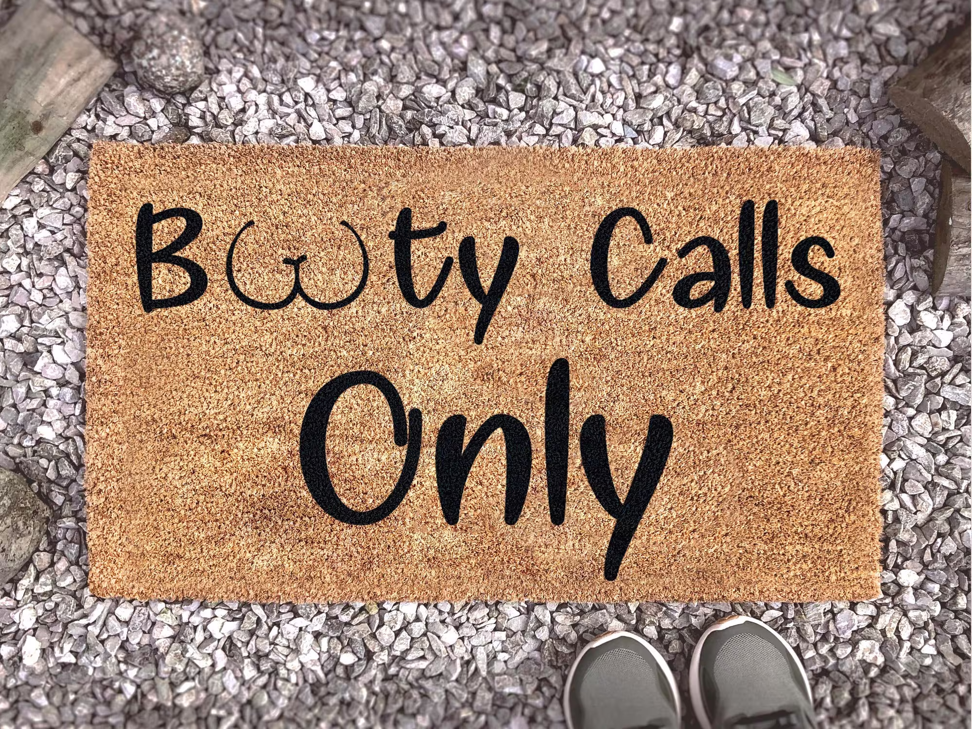 Booty Calls Only Doormat - Funny Door Mat Custom Coir Housewarming Gift Welcome New Home Couples