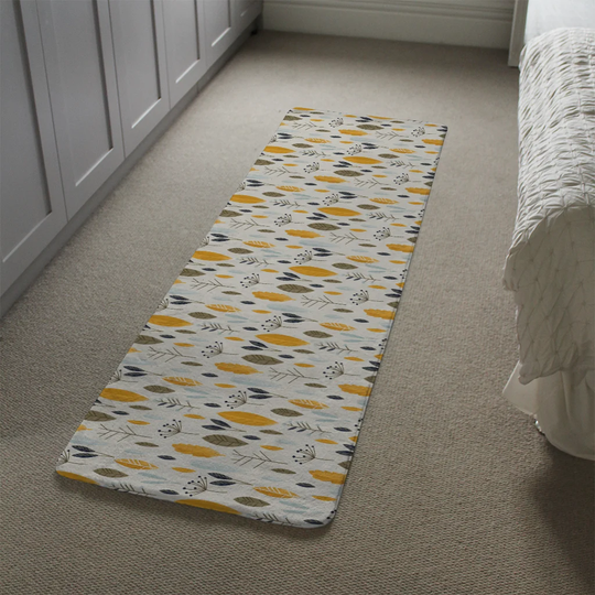 Magill Autumn Illustrations Designer Shaggy White/Yellow/Grey Rug