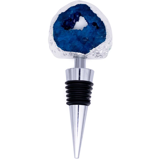 Vikki Agate 1 Piece Stone Geode Metal Bottle Stopper
