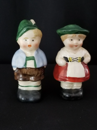 Vintage Goebel German Boy & Girl Salt & Pepper Shakers