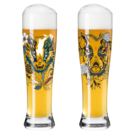 Brauchzeit 2 Piece 646ml Wheat Beer Glass Set