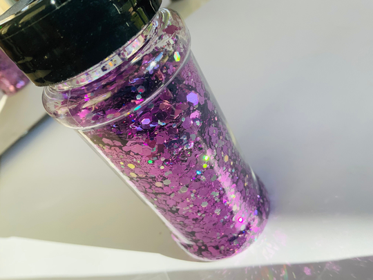 Purple Holographic Glitter Shaker , Bulk Chunky , Tumbler Resin , Nail Art Scrapbook Glitters