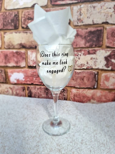 Does This Ring Make Me Look Engaged? Announcement Glass
