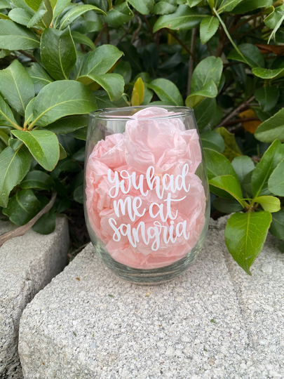 Clear Wine Glasses | You Had Me At Sangria