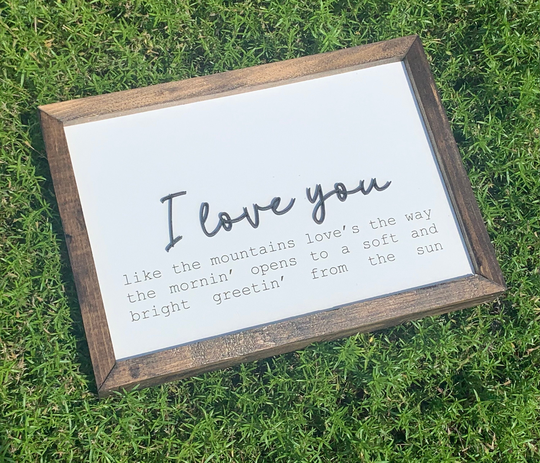 Shake The Frost, I Love You More, Tyler Childress, Wedding Song, Farmhouse Sign, Music Lyrics
