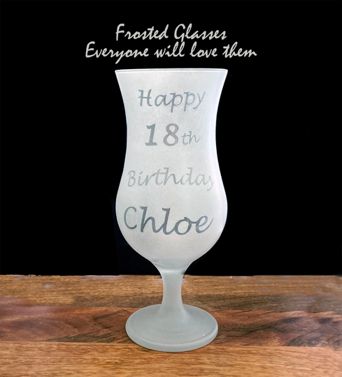 Custom Laser Engraved Glass. Cocktail Glasses