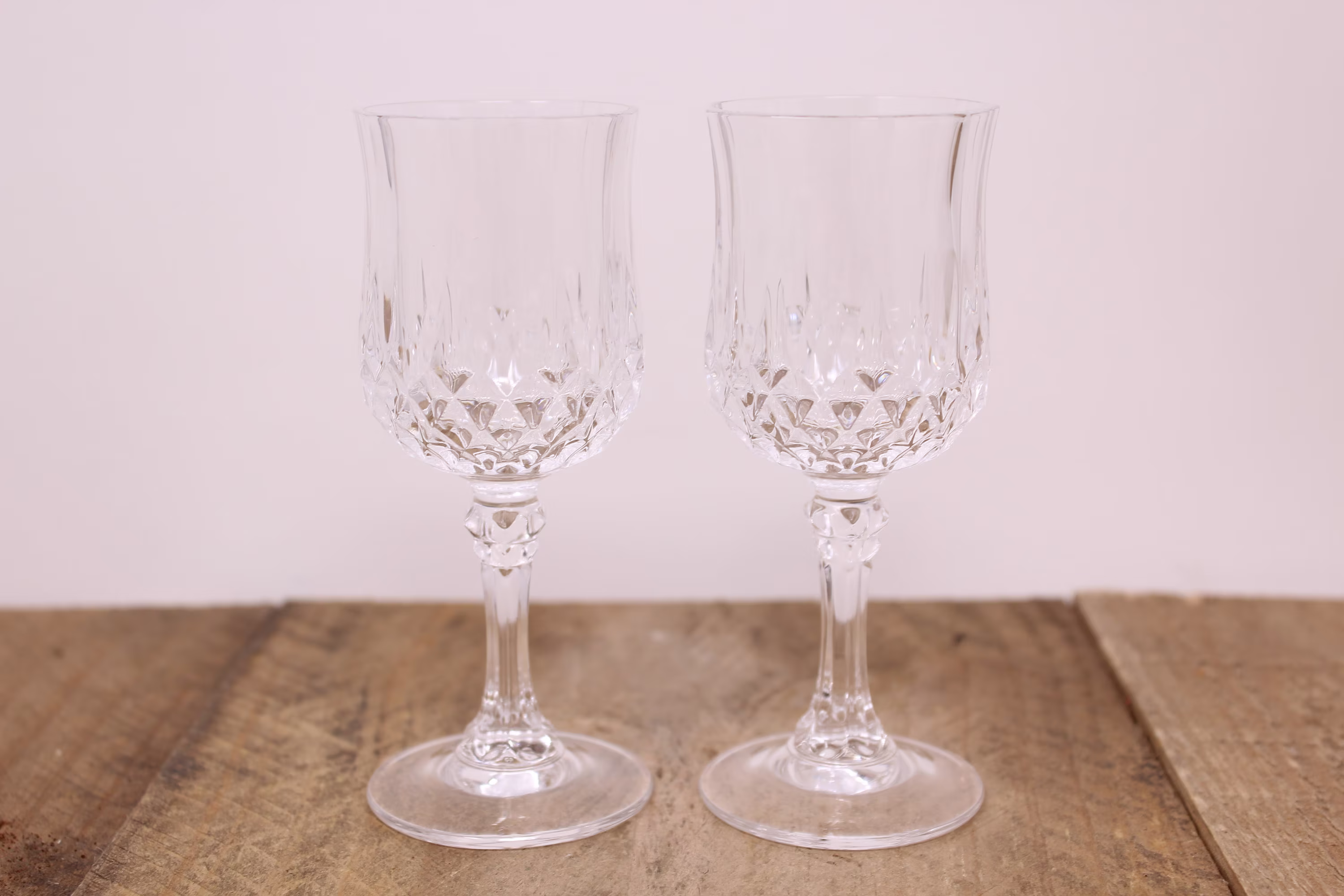 2 Longchamp Cristal D'arques-Durand Cordial Glasses