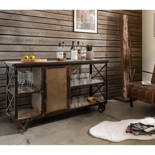 Heavy Industry Kitchen Trolley Solid Wood Top
