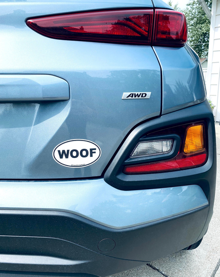 Two Oval Dog Car Magnets | Waterproof/Weatherproof