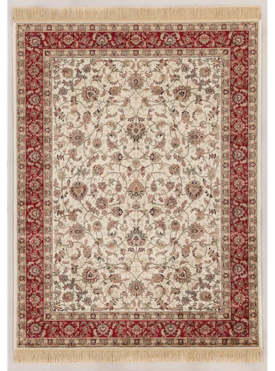 Ivory/Red/Tan Rug