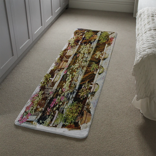 Latour Plant Pots Designer Shaggy Gold/Green Rug
