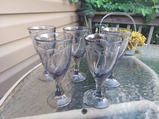 5 Noritake Sweet Swirl Wine 6 3/4