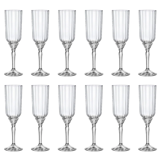 Bormioli Rocco Florian Champagne Flutes - 210Ml - Clear - Pack Of 12