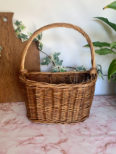Vintage Wicker Wine Basket | 3 Bottle Holder Storage Home Style