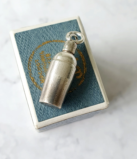 Vintage Sterling Silver Cocktail Shaker Pendant/Charm. Drinks, Bartender, Cocktails Jewellery Jewelry
