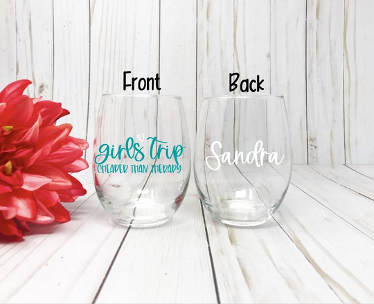 Girls Trip, Weekend, Best Friends Wine Glass, Trip Vacation Getaway Glass