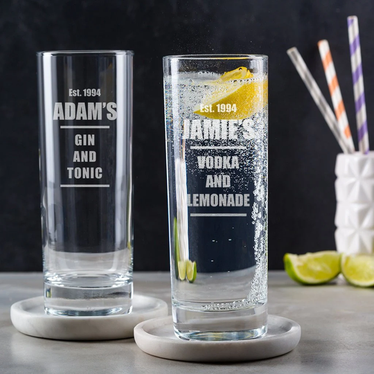 Engraved Highball Glass - Personalised Gin