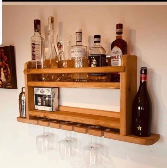 Wall Mounted Wine Gin Rack