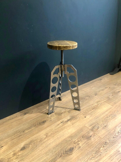 Industrial Adjustable Bar Stool