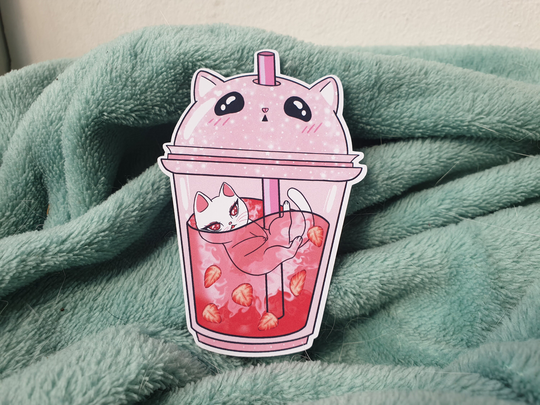 Milkshake Cat Sticker