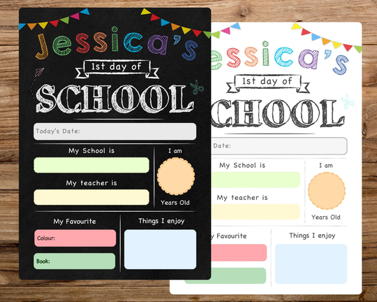 First Day Of School Whiteboard Sign, Reusable 1st Sign Chalkboard, Kindergarten Back To School Photo Prop Board