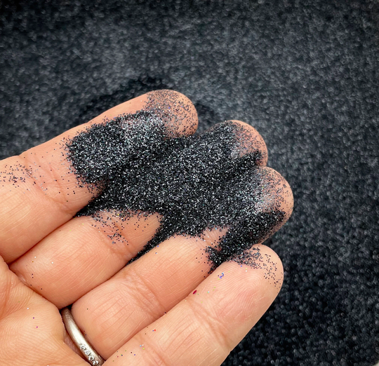 Black Micro Glitter Pixie Dust Solvent Resistant Glitter, Pick Your Amount, Shaker Mix, Kawaii F631
