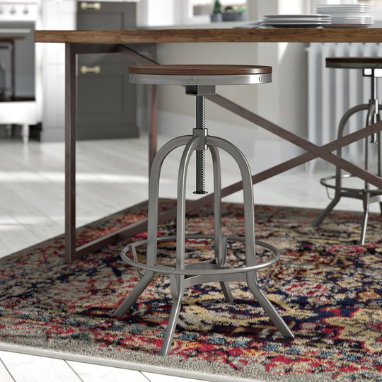 Adjustable Swivel Bar Stool