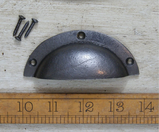Plain Antique Style Cast Iron Cup Handle 96mm Rustic Industrial Door Drawer Knob Pack Of 1 Or 10