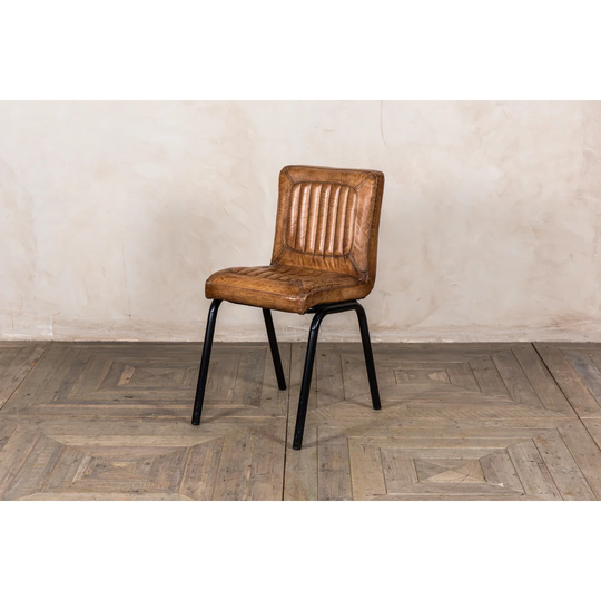 Hills Genuine Leather Upholstered Dining Chair
