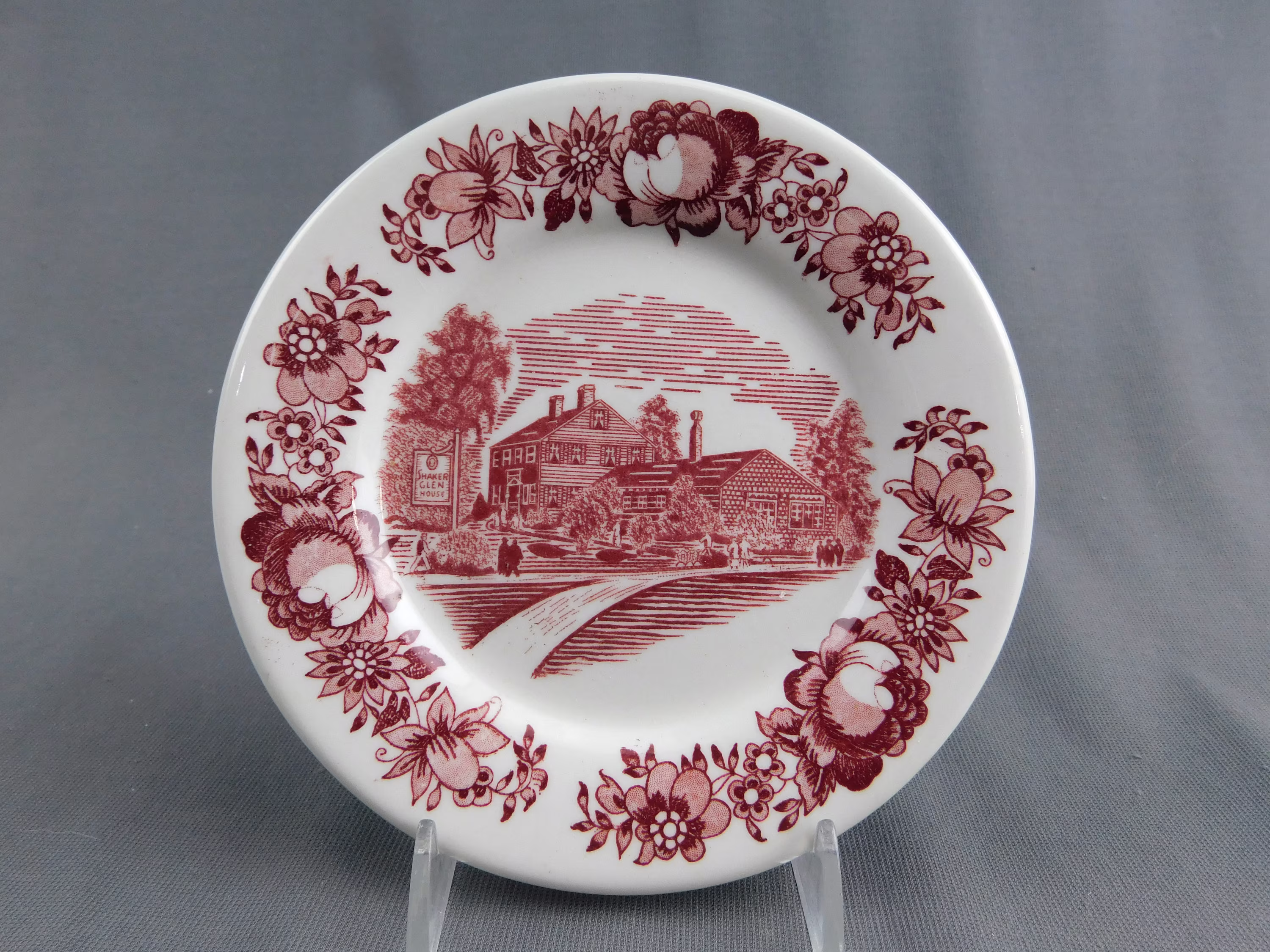 Rare Shaker Glen House | Woburn, Mass Restaurant Ware Bread & Butter Plate By Jackson China 5-1/2