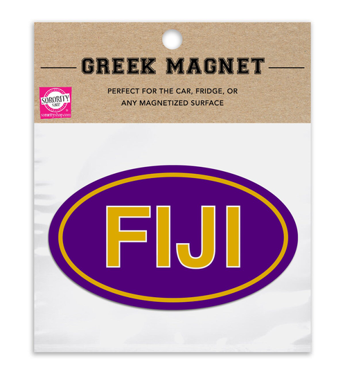 Phi Gamma Delta Oval Fraternity Car Magnet Set Of 2 Removable No Residue All Weather Magnets For Guys & Student Drivers