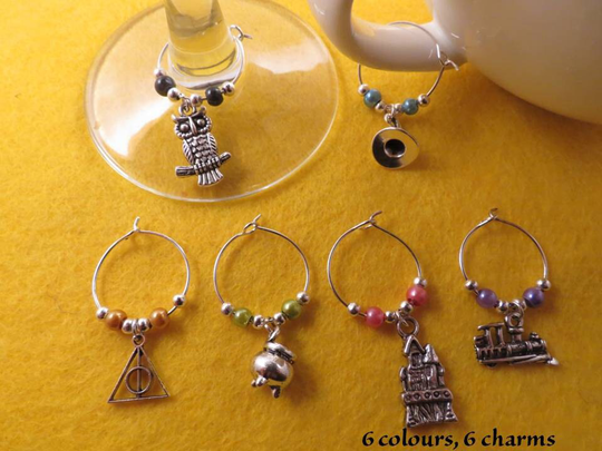 Wizard Wine Glass/Cup Charms | Set Of 6