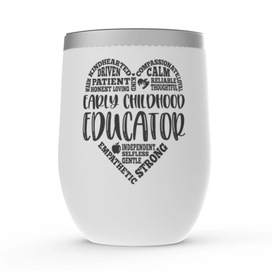 Early Childhood Education Teacher Gift, Wine Tumbler, Ece Stainless Steel Travel Cup, Retirement Thank You, Appreciation Gift