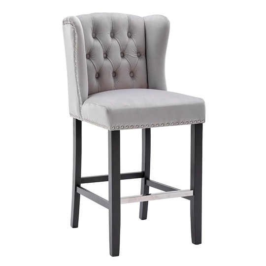 Lyon Barstool Mink Gray Painted Legs