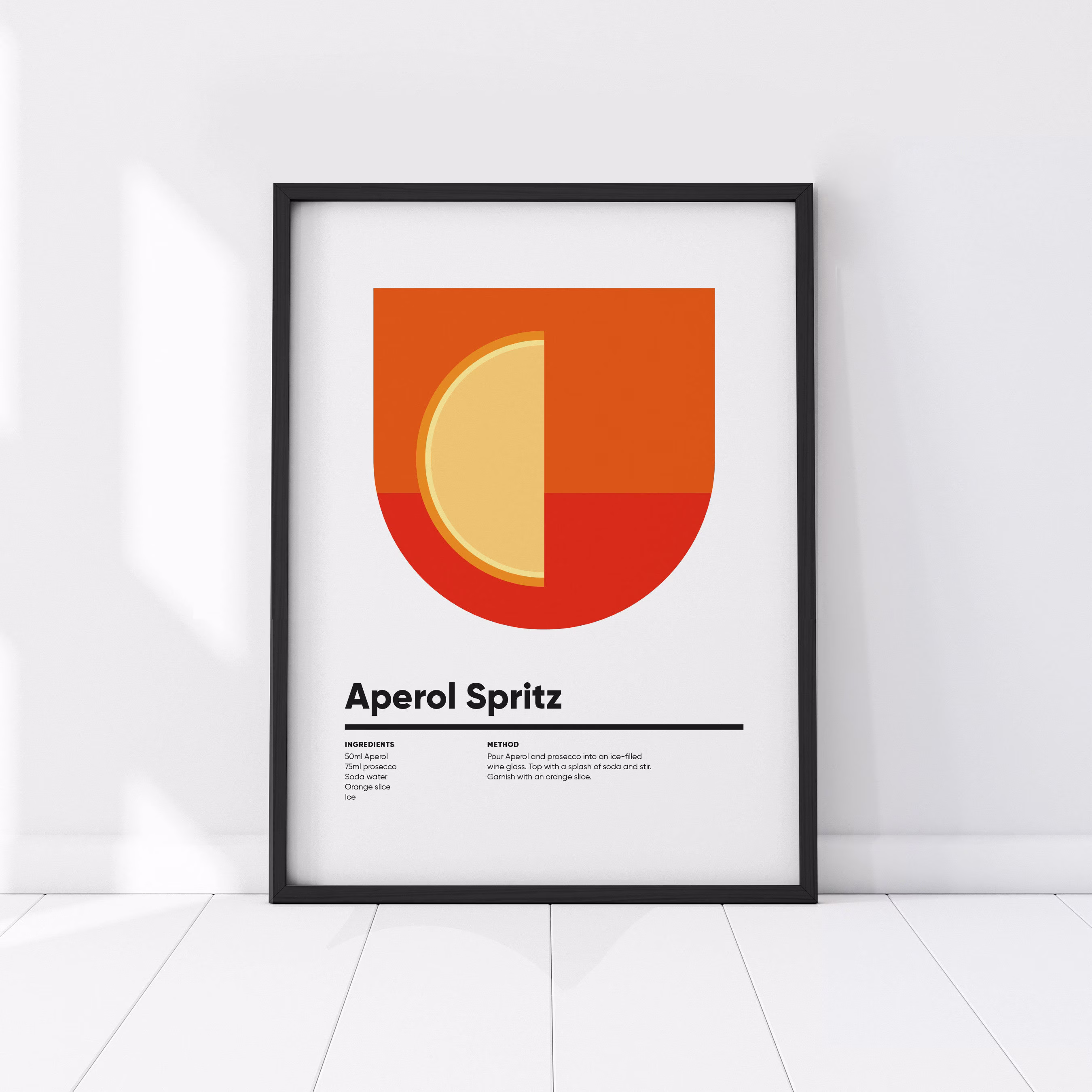 Aperol Spritz Print, Poster, Gift, Art, Bar Cart Decor, Cocktail Lover, Drinks Trolley