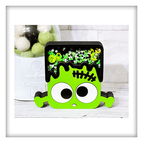 Mini Frankenstein Shaker Sign, Decor, Decoration, Halloween Signs, Mini Signs