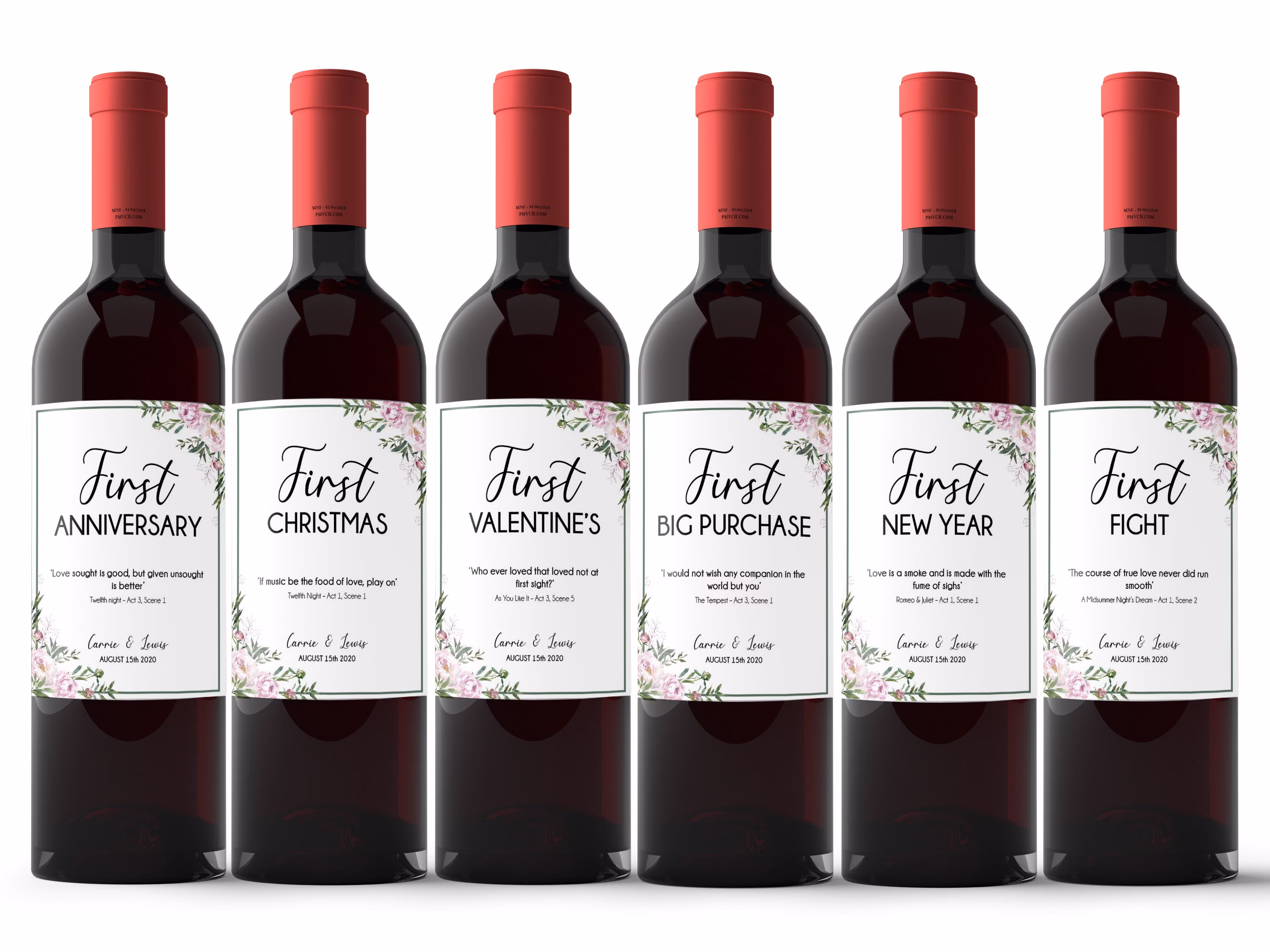 Unique Wedding Gift For Couple - Gay Lesbian Custom Wine Labels Personalized