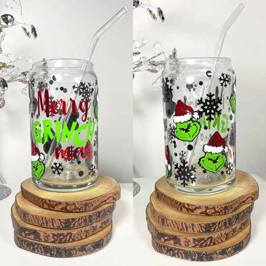 Christmas Mug Can Glass | Coffee Cup Iced Gift