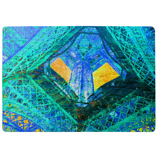 Athens Looking up Designer Shaggy Teal/Blue Rug